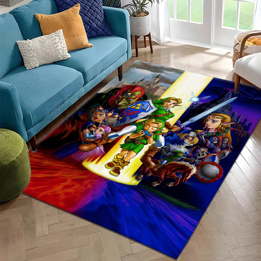 40th Anniversary Game The L-Legend of Zelda Carpet Rug for Living Room Decor Sofa Home Kids Game Area Rug Non-slip Floor Mat