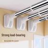 Retractable Telescopic Clothes Drying & Curtain Rod for Balcony or Bathroom