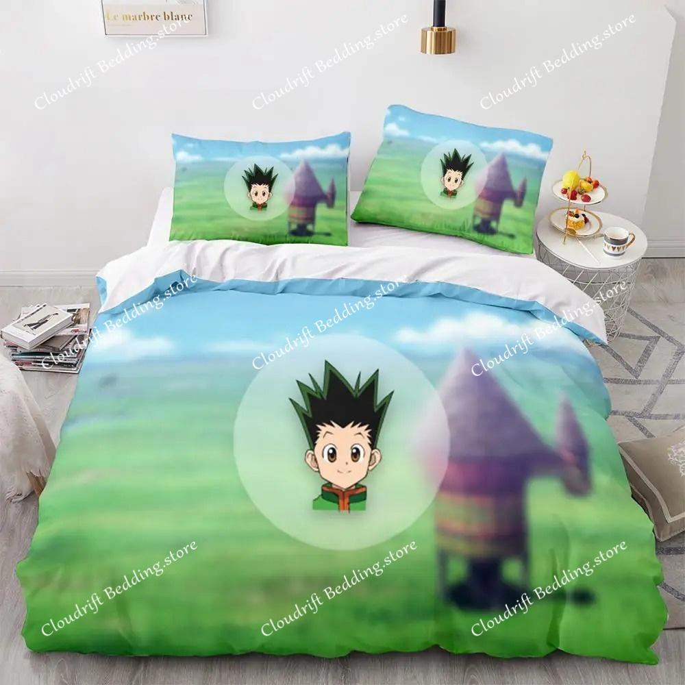 HUNTER×HUNTER Bedding Set Single Twin Full Queen King Size Bed Set Adult Kid Bedroom Duvet Cover Sets Bed Furniture Set Bedroom