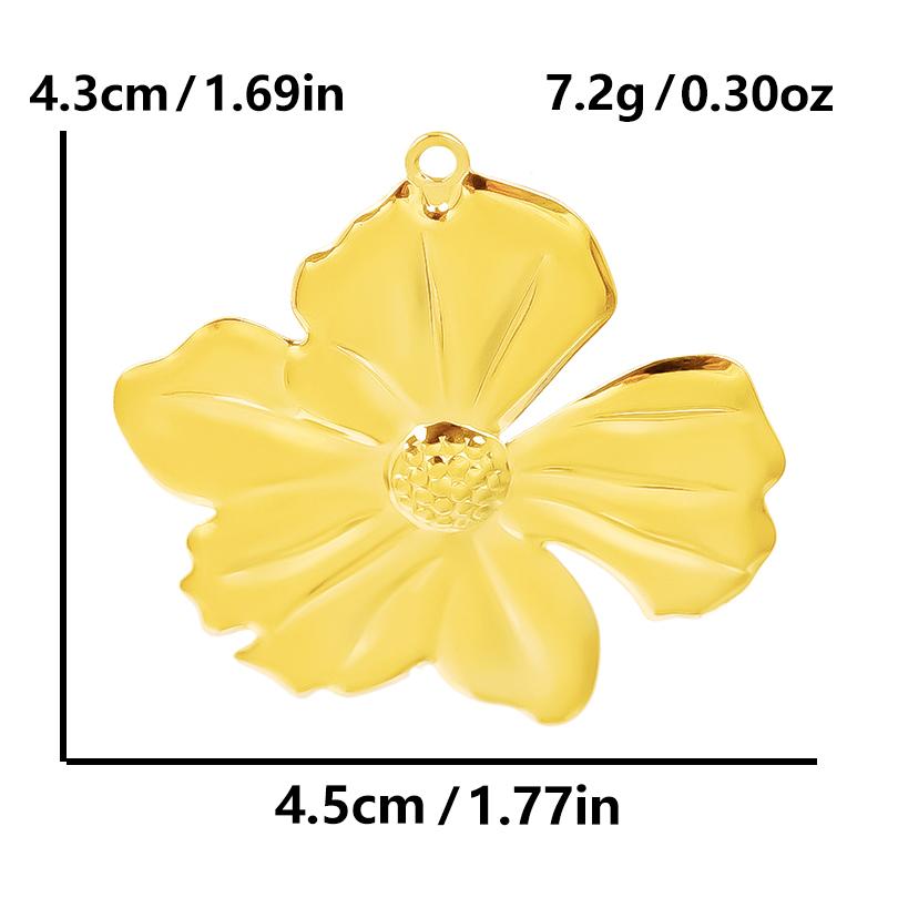 6pcs/Lot Plant Accessories DIY Stainless Steel Flower Leaf Charms For Jewelry Making Bulk Sunflower Rose Pendant Filigree Charm