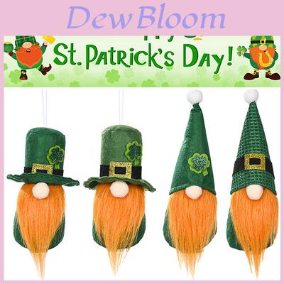 St.patrick's Day Gnomes Plush Toy Shamrock Faceless Gonk Pendant Decor Gifts