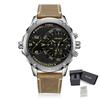 MEGIR 2093 Luxury Business Style Watches High Quality Leather Strap Sports Wristwatch Chronograph Clock Trending Quartz Watch