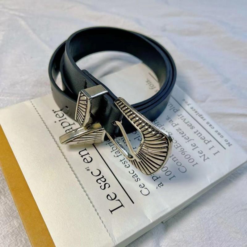 Stylish Black And White Metal Floral Buckle Belt For Women Vintage Chic Fashion