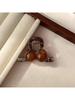 1-Piece Brown Maillard Double Pearl Hair Clip - High-End Cute Hair Accessory, Bangs Clip, Versatile Everyday Hairpin