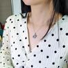 Women's 925 Sterling Silver Oval Necklace, Pave Setting Natural Topaz Crystal Pendant, Elegant Luxury Jewelry