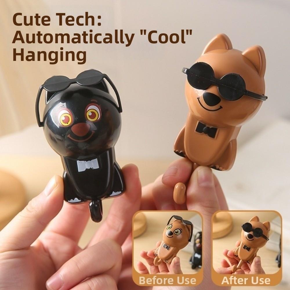 No Drill Wall Hook Cartoon Dog Key Organizer Dog Key Holder for Hanging Hat/ Key/ Towel/ Scarf