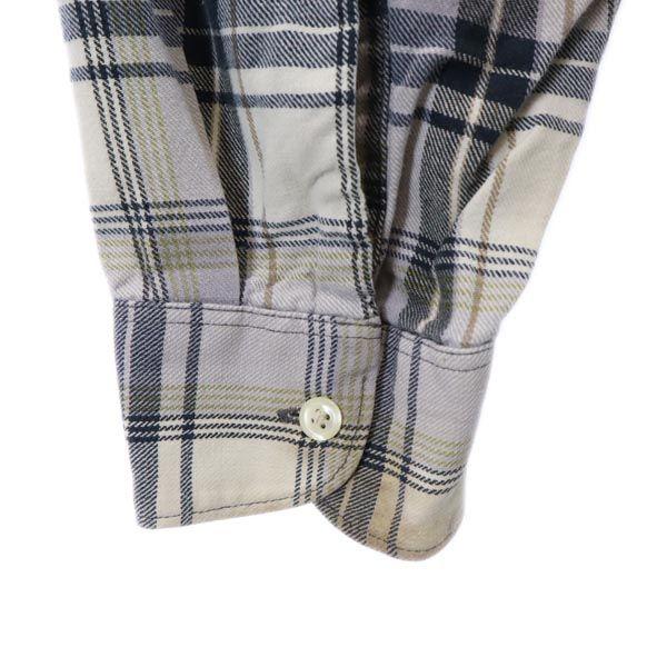 VINTAGE 60s 70s Sleeping shirt Grandpa shirt Long sleeve Check shirt Men's Used