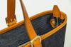 Infis Denim Tote Bag (Navy, Camel)