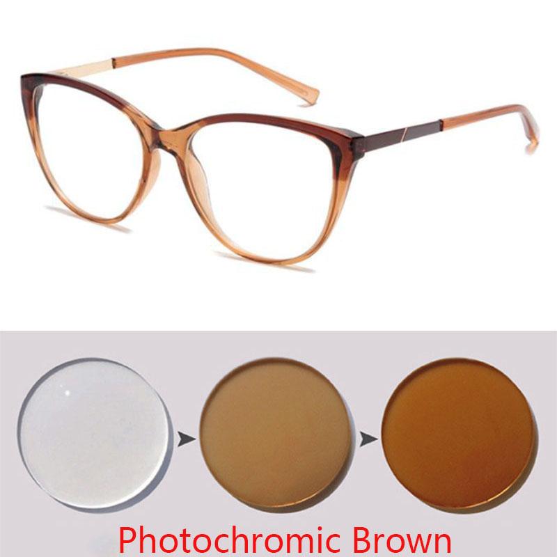 Feminine Optical Myopia Glasses Vintage Brand Design Clear Cat Eye Blue Light Blocking Glasses Women Eyeglasses Degree 0 To -6.0