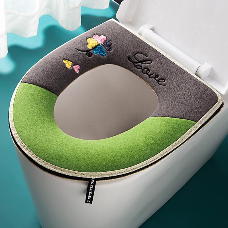 

Сиденье для унитаза Four Seasons, универсальное двойное сиденье с молнией, летняя подушка для сиденья унитаза, водостойкая модель на молнии, чехол для унитаза для дома