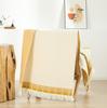 Ethnic Style Oversized Pure Cotton Jacquard Bath Towel with Tassels - Thickened Multi-layer Gauze.