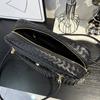 New Leather Woven Camera Bag Tofu Bag Niche Retro Boston Women's Bag Cross-border Fashion Shoulder Messenger Bag
