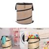 37.8L Collapsible Leaf Trash Can Reinforced Steel Spring Oxford Cloth Collapsible Container Small Size