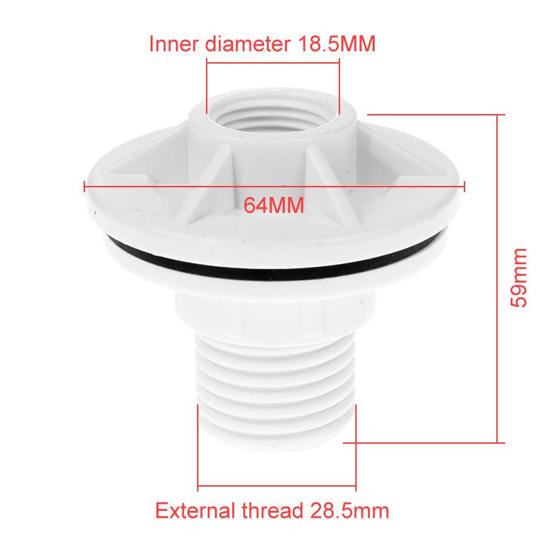1Pcs 1/2, 3/4, 1 Inch Pvc Double Female Thread Water Tank Joints Garden Irrigation Accessories Fish Tank Connector