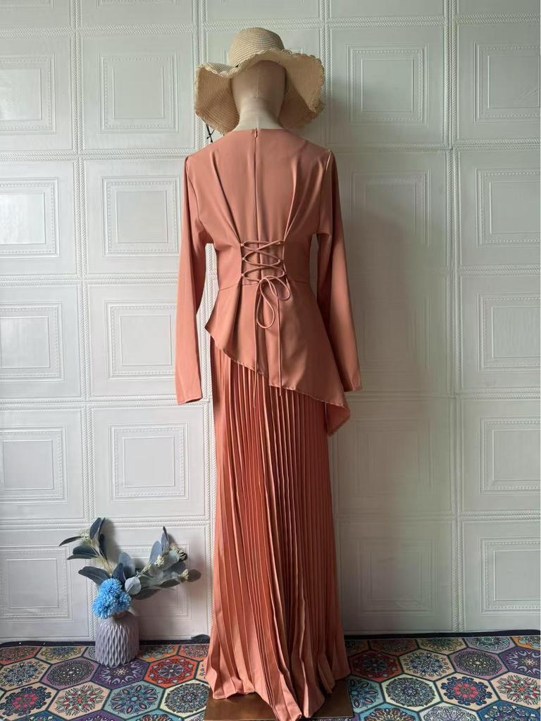 Elegant European-American Slim Fit Luxurious Long Sleeve Dress for Women - 2025 Style