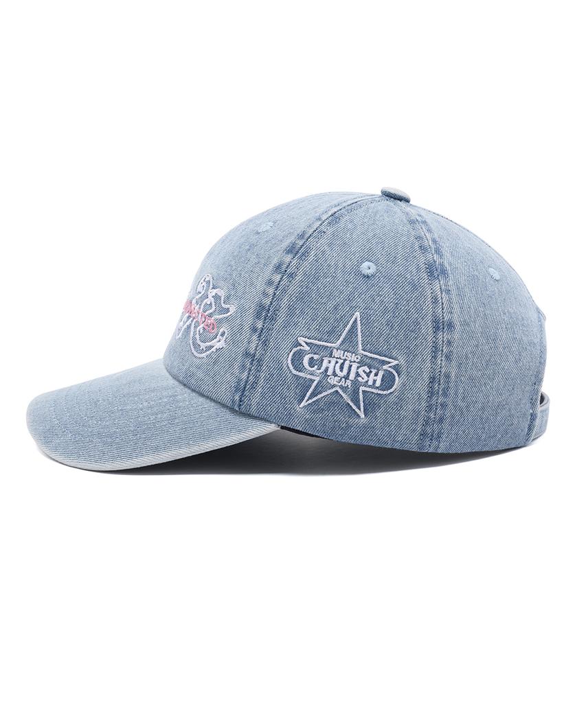 CAVISH Washed Denim Emb Ball Cap Blue(Cv2Fsuab22A)