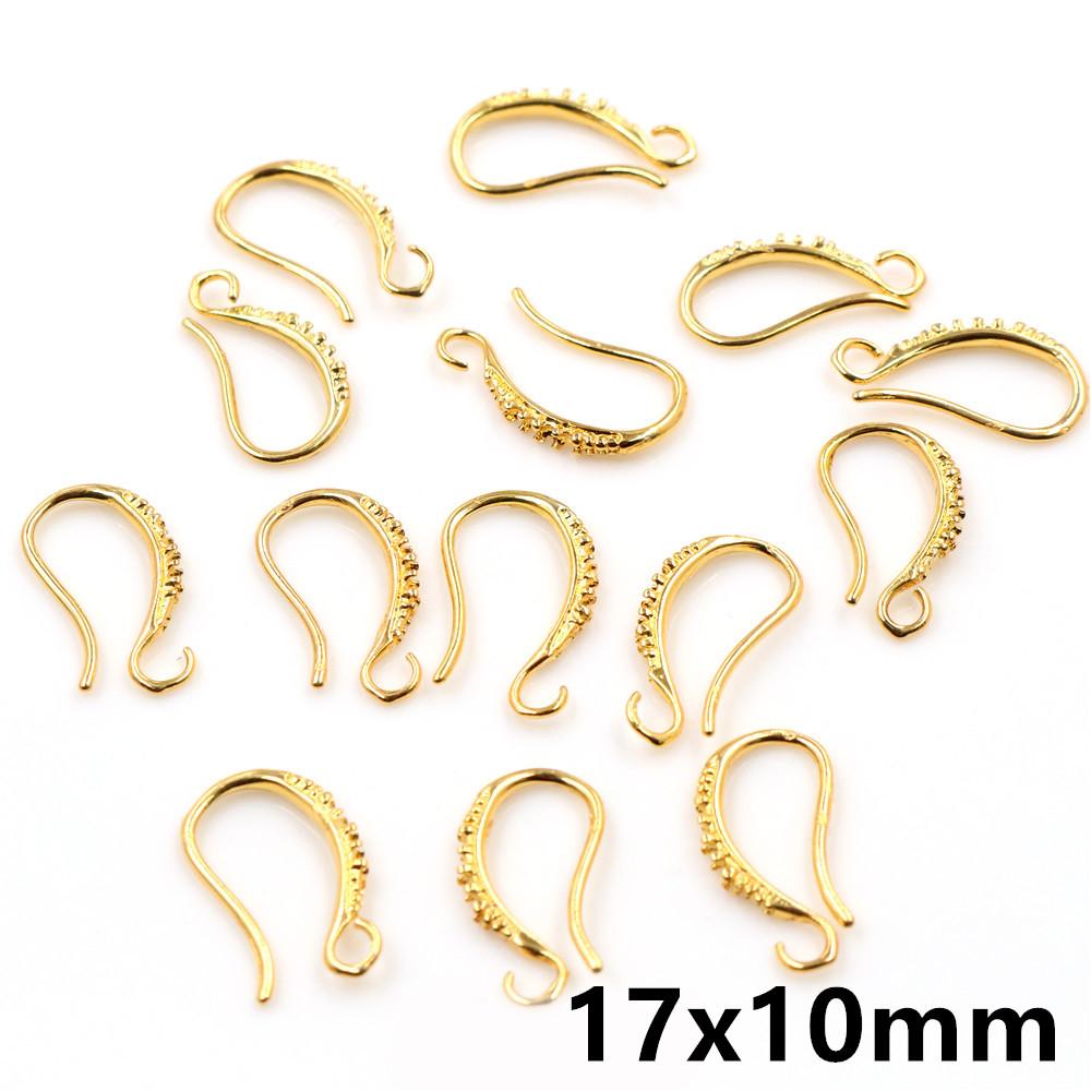 20pcs Craft Brass Small Earring Hooks Wire 4 Styles French Lever Earrings Hooks DIY Jewelry Making Accessories Findings