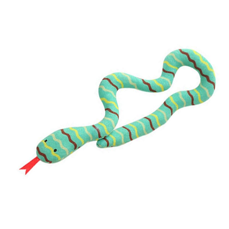 Plush Snake Cat Toys Funny Squeaky Interactive Toys For Cats Pet Dogs Game Play Toy Pet Dog Cat Chew Toy For Teeth Cleaning