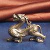 Pure Brass God Beast KIRIN Desktop Lucky Fortune Feng Shui Decoration Crafts Tea Ornaments Old Bronze Ware Wholes