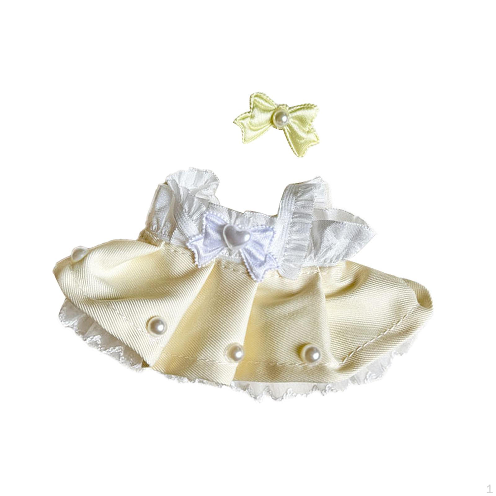 

17 см кукольная одежда аксессуары модные мягкие удобные милые костюмы платье для 5 лет жёлтый