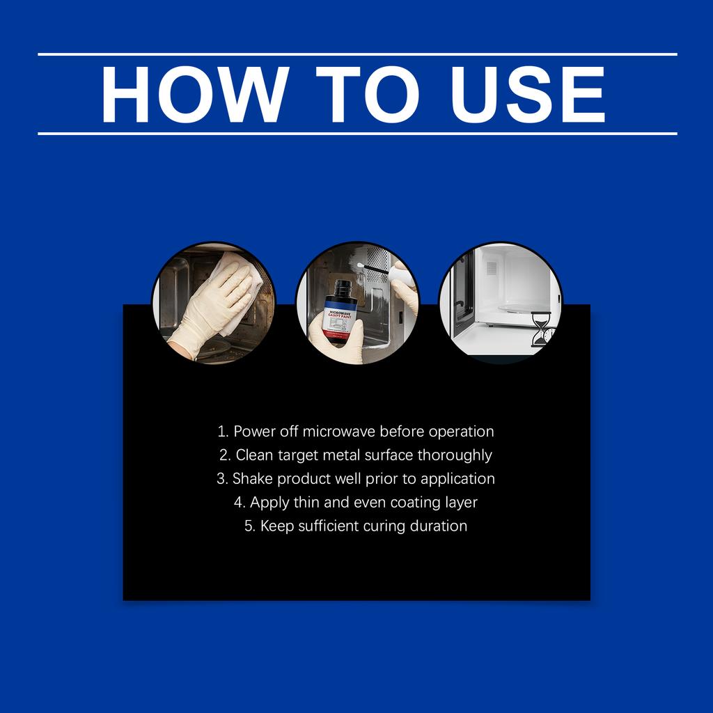Pintura de reparación interior para horno microondas, adecuada para crear un revestimiento estable en el interior, para uso doméstico y para reparar superficies metálicas