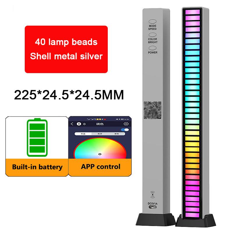 LED RGB Strip Light Music Sound Control Pickup Rhythm Ambient Lamp Atmosphere Night Lights For Bar Car Room TV Gaming Decoration