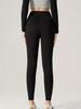 Damen High-Waist Fleece-gefütterte Leggings mit Taschen - Warme Schlankmachende Sporthosen