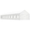 VidaXL Belvedere with White Roof 17.84x4.08x3.22 M Polyethylene, Party Tent, Marquee, Awning Shelter, Pavilion, Tent 3155492