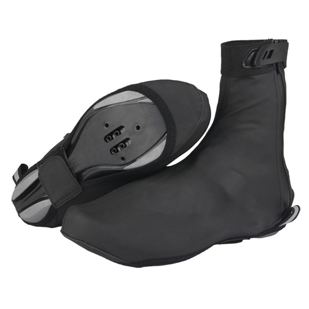 Vollständige Überschuhe Wasserdichte PU-Überschuhe für Radschuhe mit reflektierendem Design für Herren und Damen Wiederverwendbare Thermische Fahrradschuh-Überschuhe