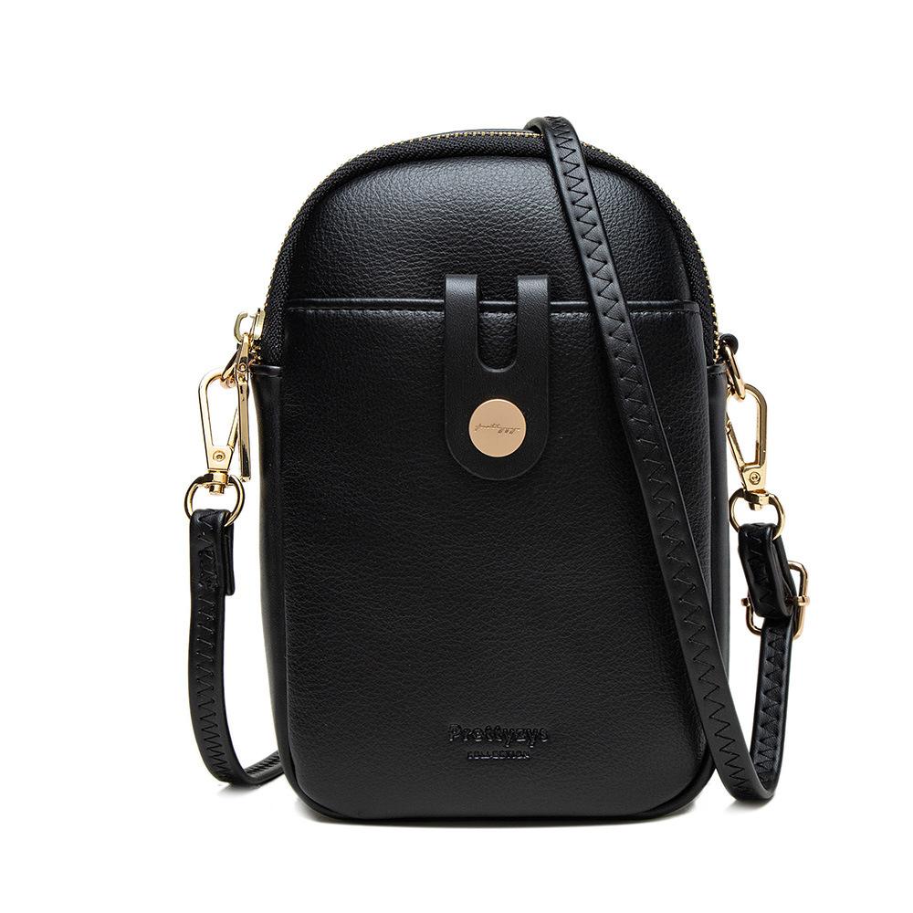 WTEMPO Modieuze Dames Mini Tas met Grote Capaciteit, Studentenmeisjes Tas, Crossbody Tas, Mobiele Telefoontas zwart