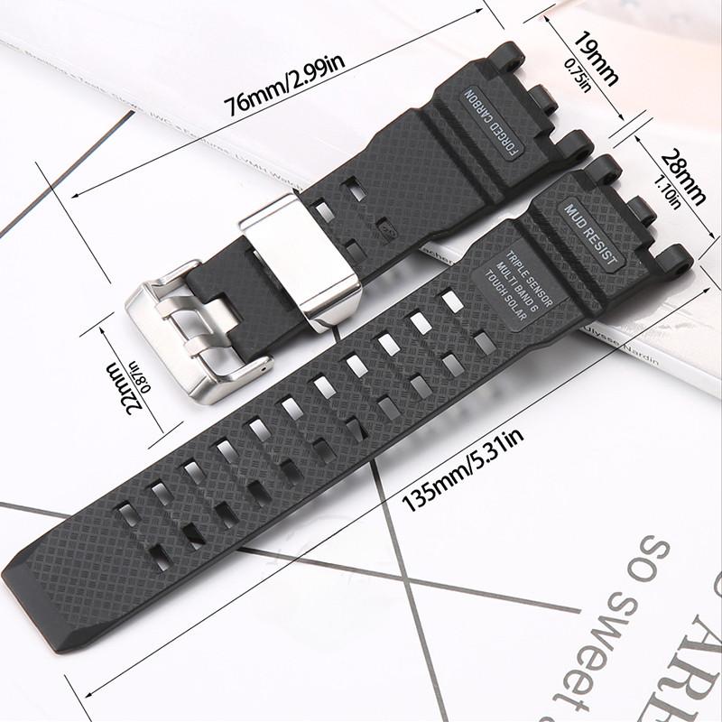 Silicone Strap for Casio GWG-2000 GWG-2040 Men's TPU Sports Waterproof Watch Accessories Wristband Bracelet