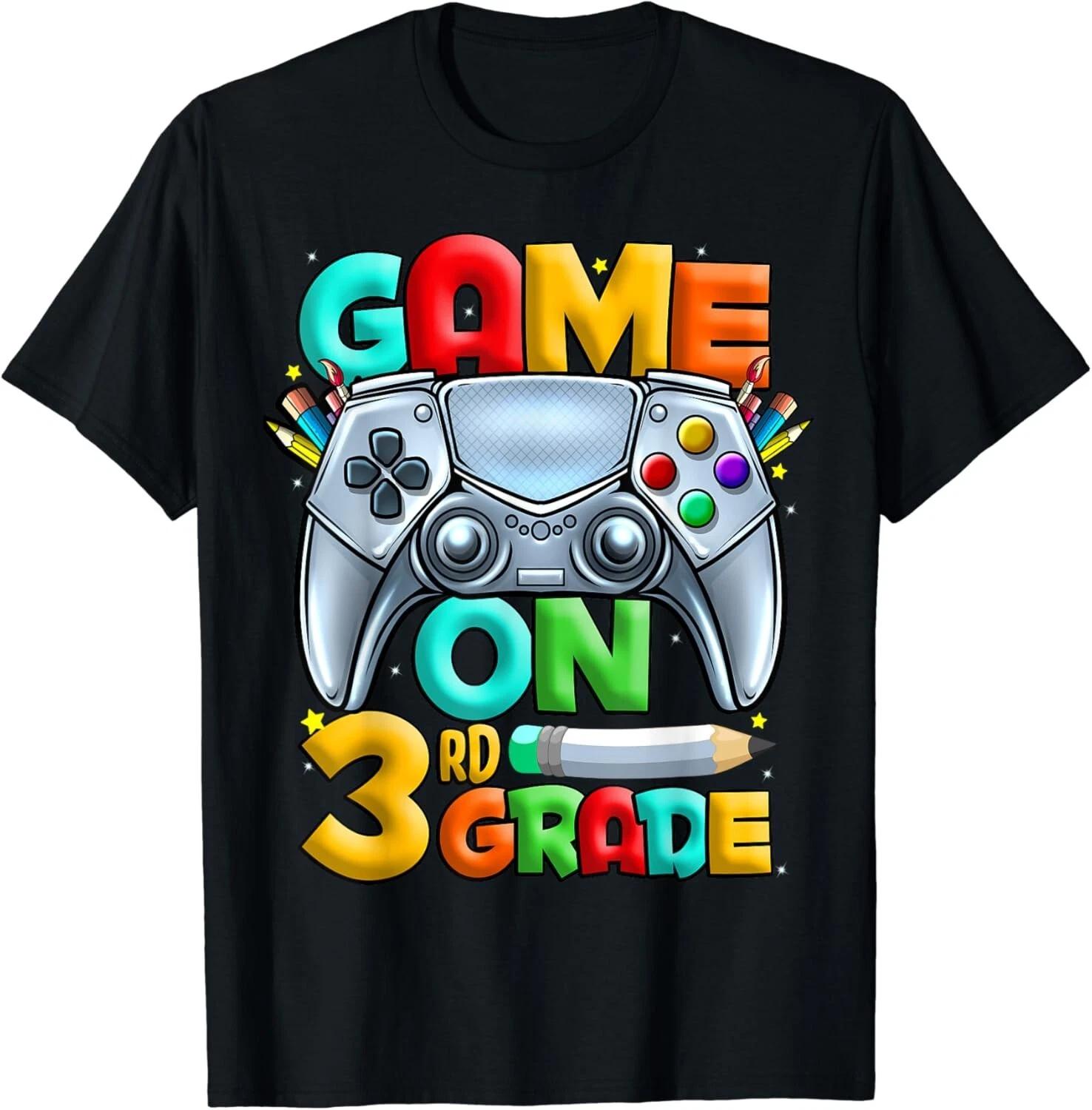 Game On 3rd Grade Back To School 3rd Grade Level Unlocked Gift Unisex T-Shirt L