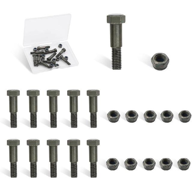 Motorcycle Handlebar Lever Pivot Bolt in Low Carbon Steel Material,M10 Flat Slotted Head,M6 Threading,Overall Lenght 32mm,Compatibel with 25mm