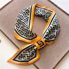 Fashion Silk Scarf Diagonal Long Silk Scarf Spring and Summer New Imitation Silk Stripe with Shirt Scarf Women's Scarf