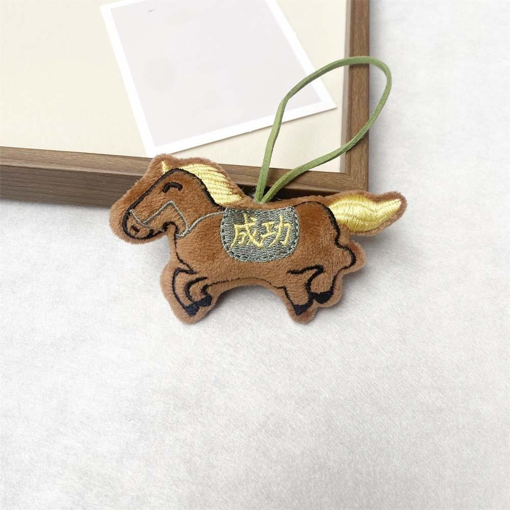 Mascot Plush Horse Keychain Creative Cartoon Steed Doll Zodiac Pony Figurine  Home Decoration
