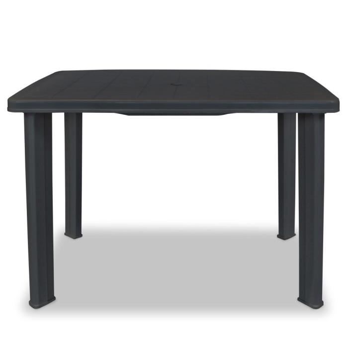 Garden Lounge Table In PVC - Anthracite - 101 X 68 X 72 M