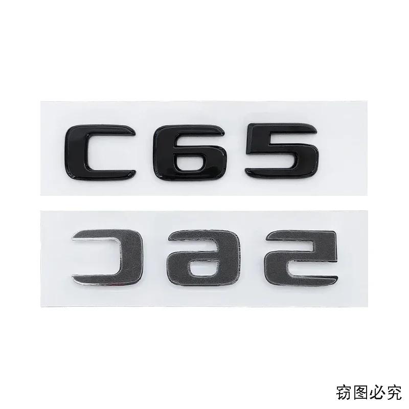 ABS Car Side Sticker Rear Trunk Badge Letters Decal Decoration for Mercedes Benz C43 C65 C63 G65 Exterior Accessories
