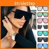 Chic And Stylish Women's Flat Top Oversize Steampunk Square Frame Sunglasses