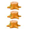 3Pcs Forest Stump Cottage Resin Fairy Garden Landscape Ornaments Decor for Moss Terrarium, Desktop Miniature Landscape with Wood House Accessory