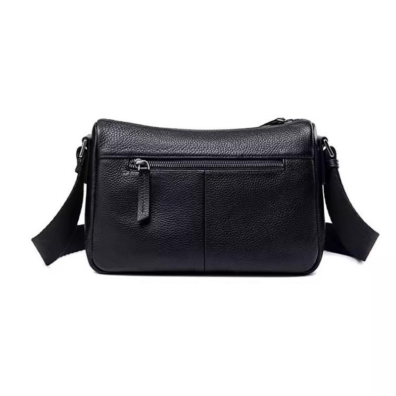 Genuine Leather Men's Shoulder Crossbody Bag Commuting Soft Cowhide High-end Style Top Layer