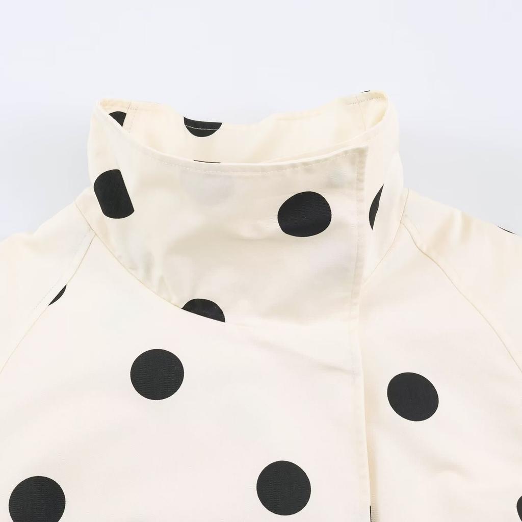 2026 summer new European and American cross-border women's clothing street fashion polka dot bomber jacket w025 12535