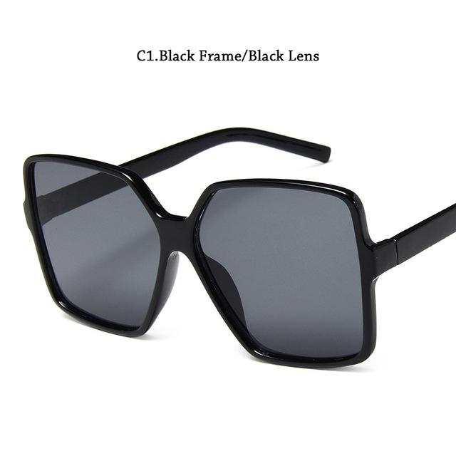 Square Retro Women Big Frame Sun Glasses Gradient Oversized Shades Sunglasses Best Fashion Sunglasses Suppliers Women Design