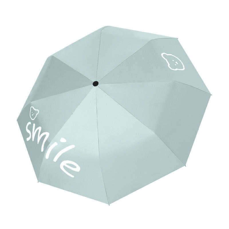 Smile Bear Small Fresh Fully Automatic Folding Sunshine and Rain Sun Umbrella