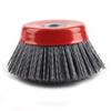 4'' x 5/8'' Nylon Filament Wheels Cup Brush Set for Angle Grinder Grit 120,Nylon Drill Brush Kit for Removal Rust Corrosion Paint(1Pcs-Gray Cup Rush)