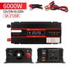 1000W/3000W/4000W/6000W High Power Universal USB Car Inverter 12v24v To 220V Household Power Converter Portable Sine Wave Inverter