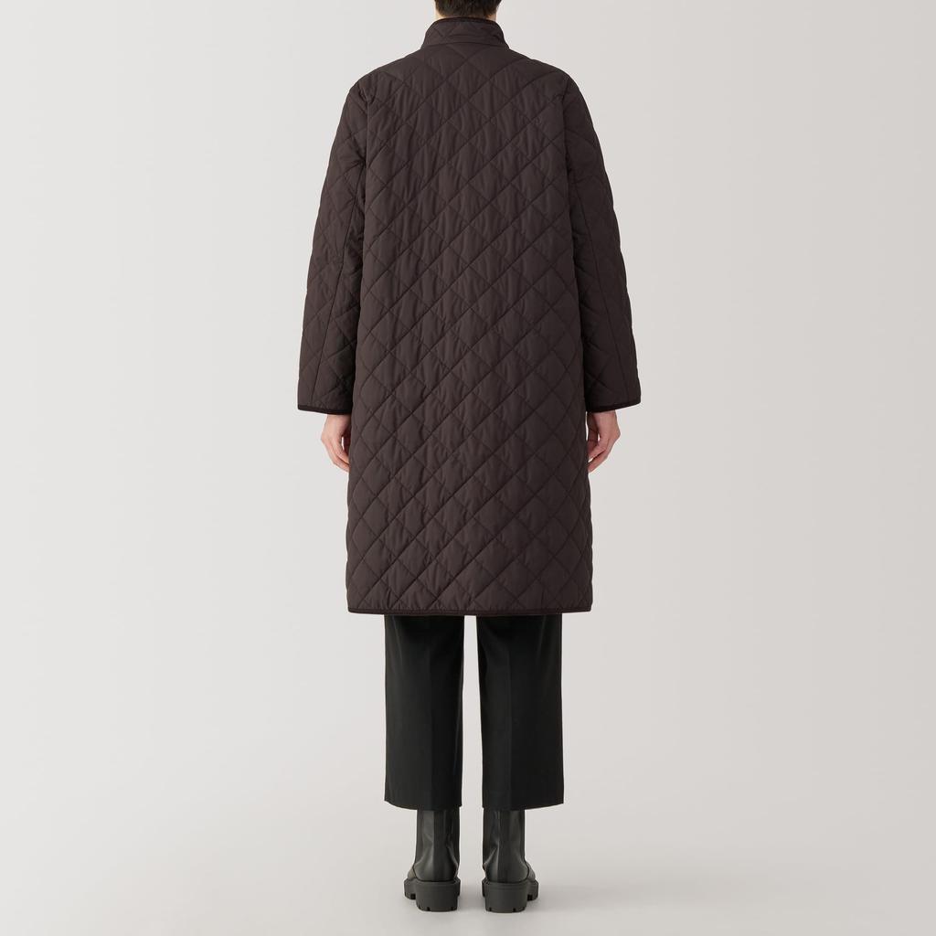 MUJI Washable Quilted Dark Size M Women's Coat, Brown, (BD0YVA4A)