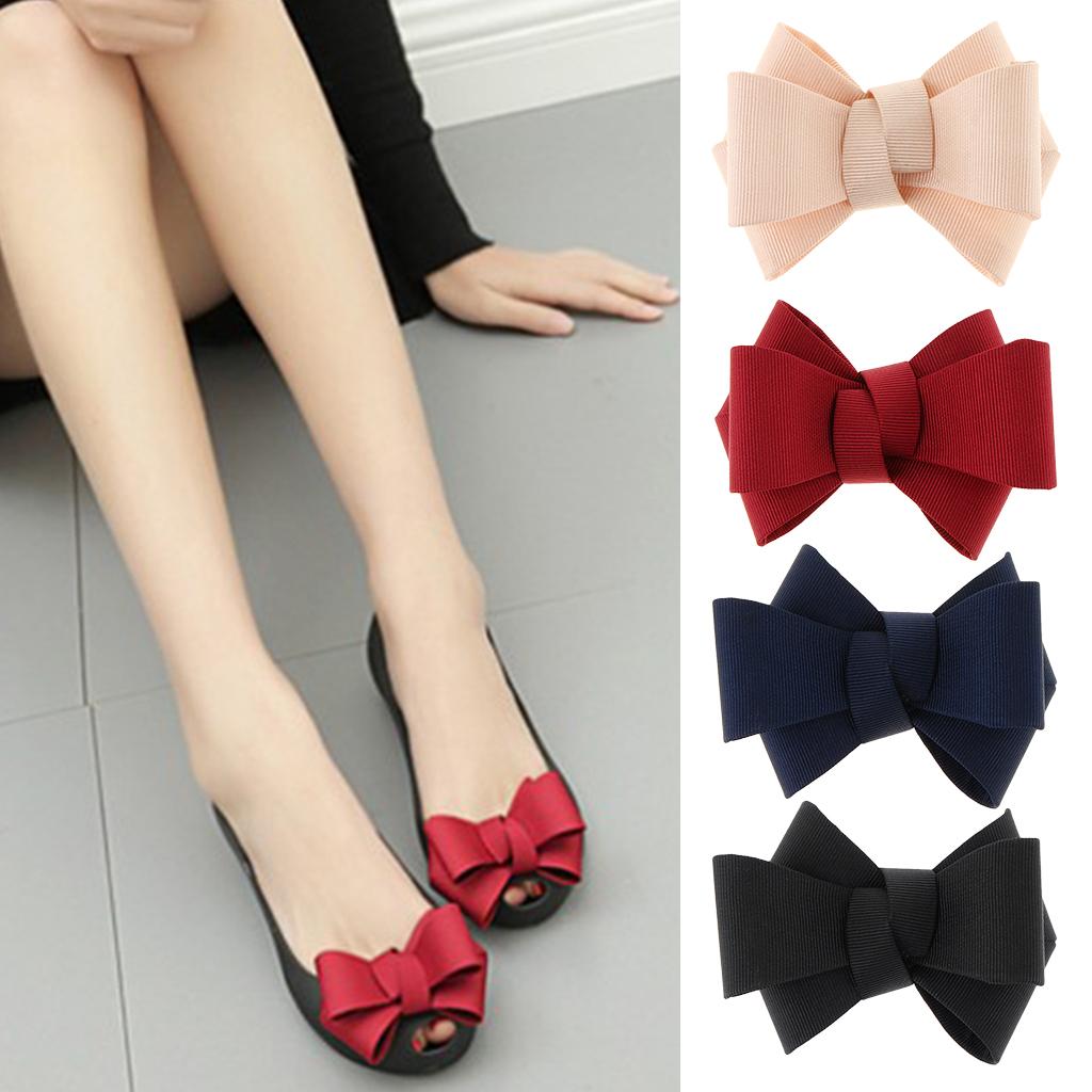 DIY Bowknot Shoe Buckle Removable High Shoe Clips Charms Bridal Wedding