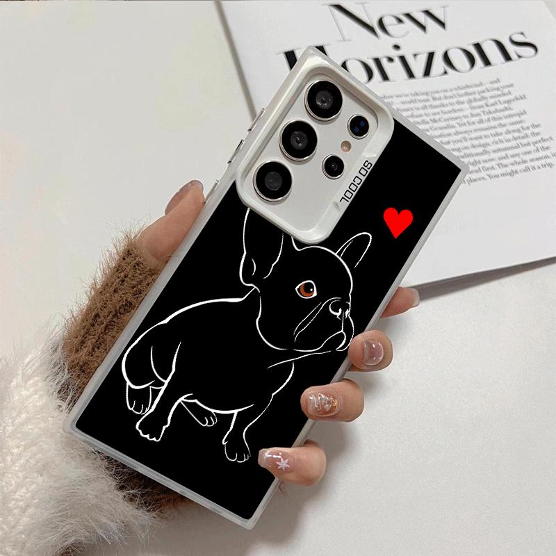 French Bulldog Black Desgin Shockproof Phone Case for Samsung Galaxy S26 Edge S25 Ultra S24 FE S23 Plus S21 Cover Anti Fall Fund
