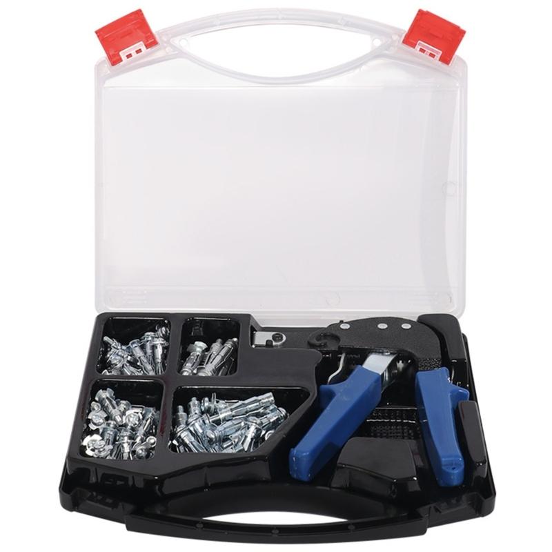 Professional Riveter Set Includes 72 Accessories Ergonomic Handle And Durability Construction For Woodworking Projects