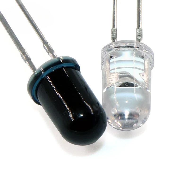 10Pairs 3mm 5mm 940nm LEDs Infrared Emitter and IR Receiver Diode Transimitter Receiver F3 F5 LED Diodes 301A For Arduino
